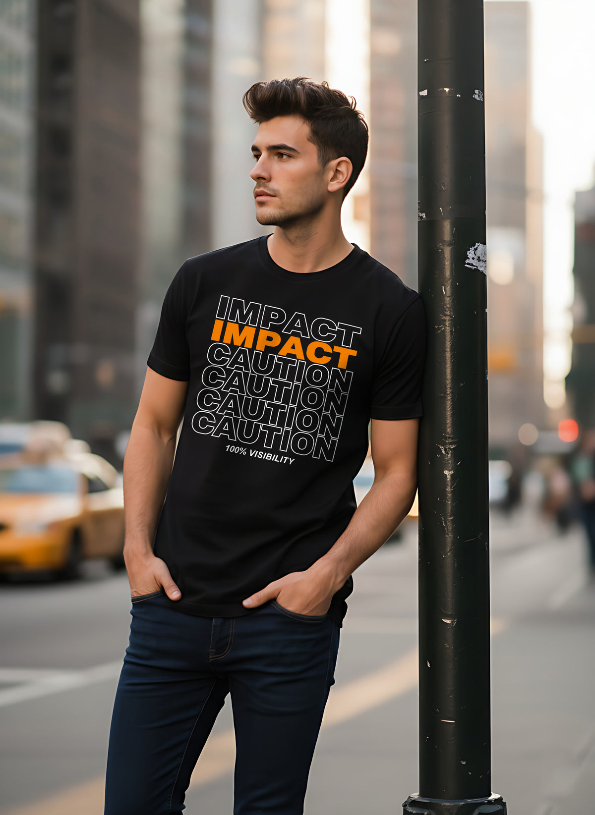 Mens Graphic Regular Half Black T-Shirt