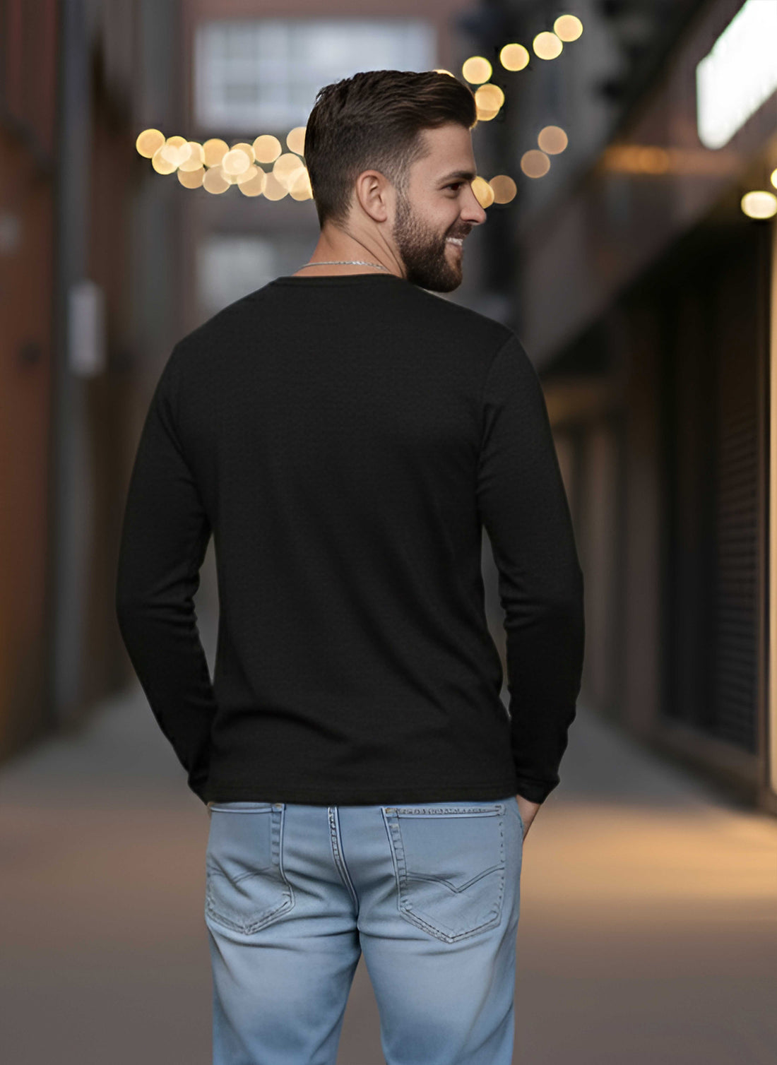 Long Sleeve Charcoal Melange T-Shirt