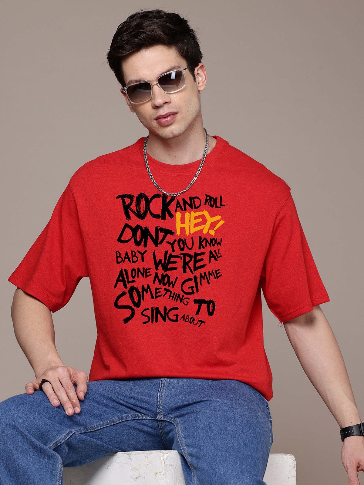 Graphic Oversized Rock Tshirt