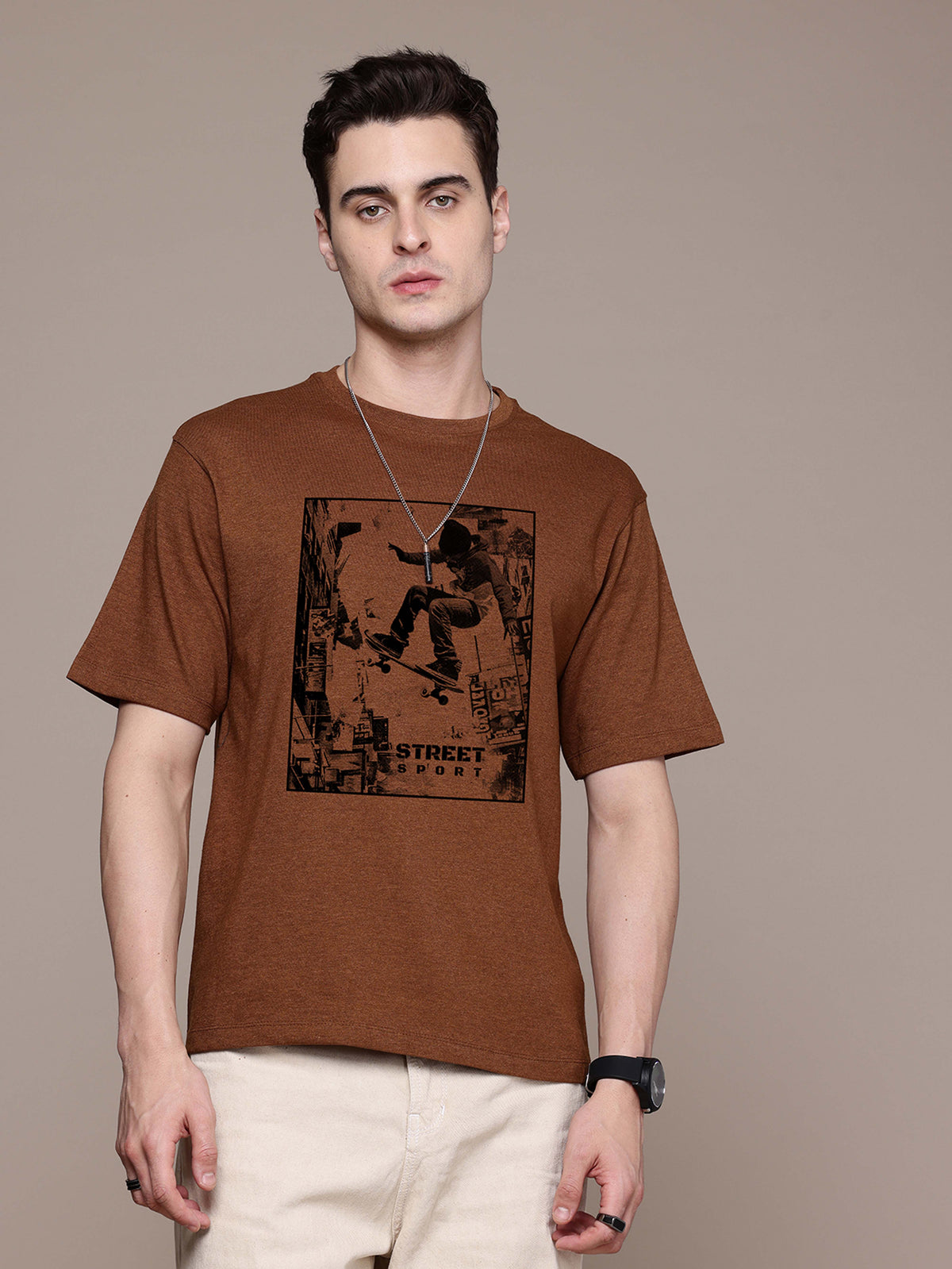 Graphic Oversized Street Sports Tshirt