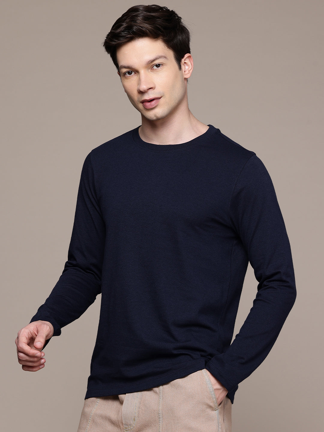 Long Sleeve Navy T-Shirt