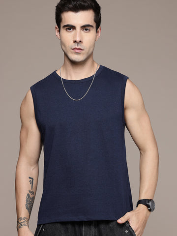 Sleeveless  Navy  T-Shirt