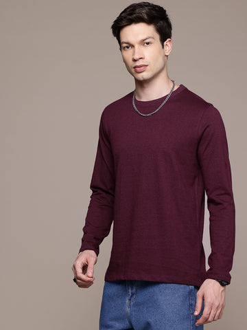 Long Sleeve Burgundy T-Shirt
