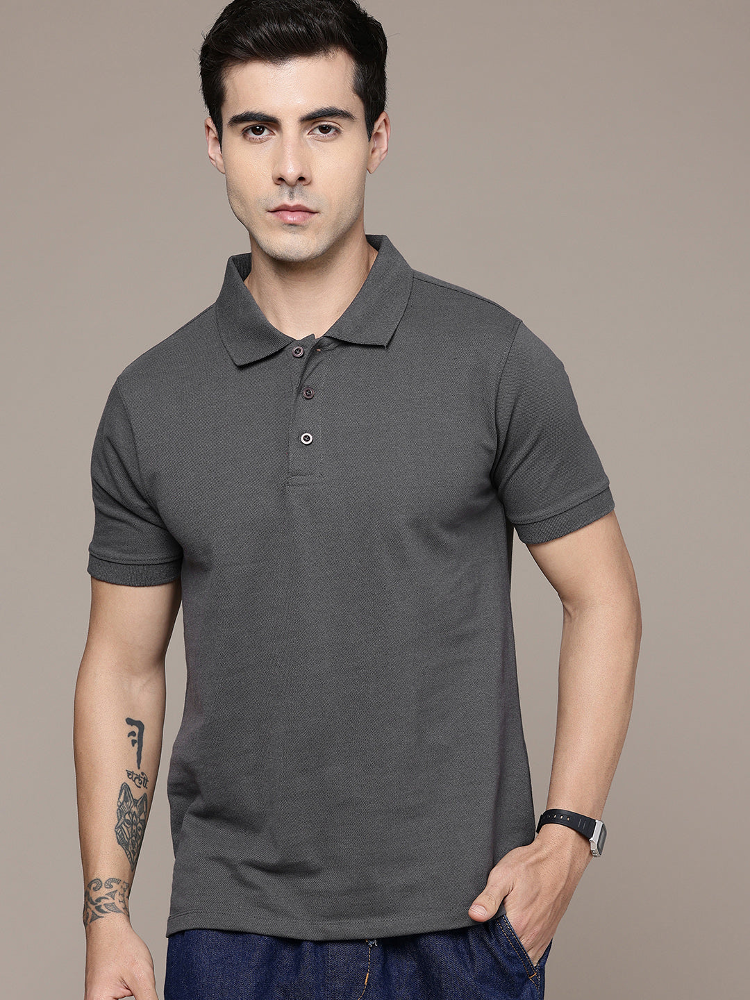Steel Grey Polo T-Shirt