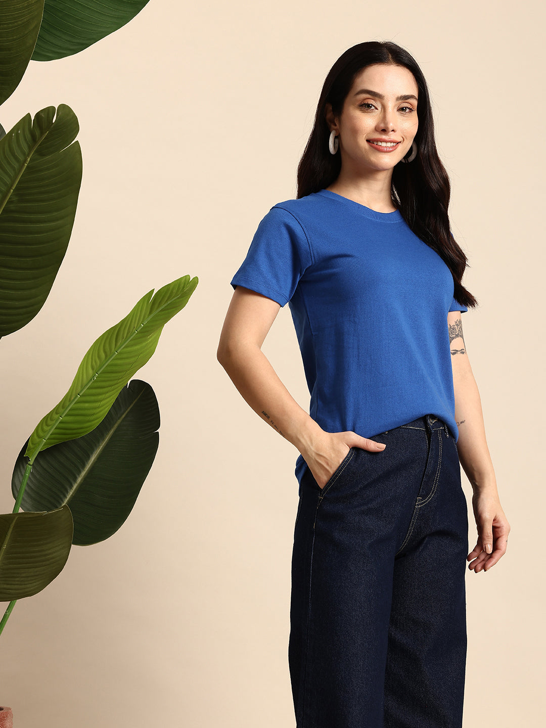 Half Sleeve  Royal Blue T-Shirt