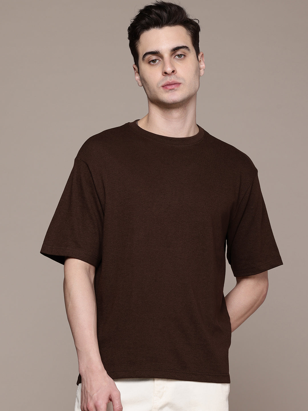 Oversized Coffee Brown T-Shirt