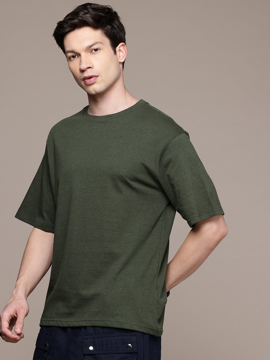 Oversized Olive Green T-Shirt