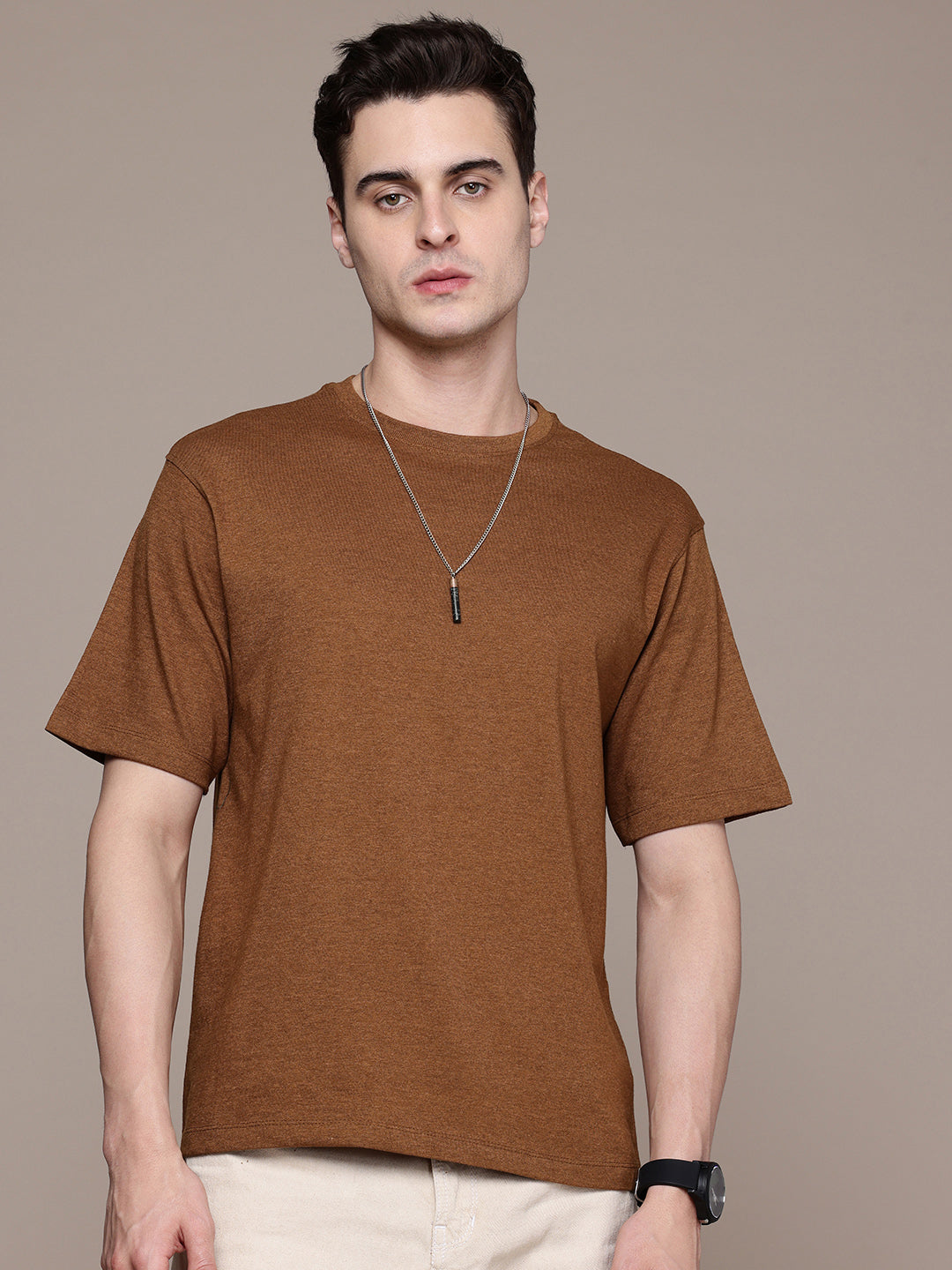 Oversized Mustard Brown T-Shirt
