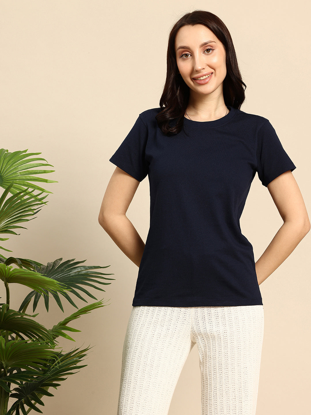 Half Sleeve  Navy T-Shirt