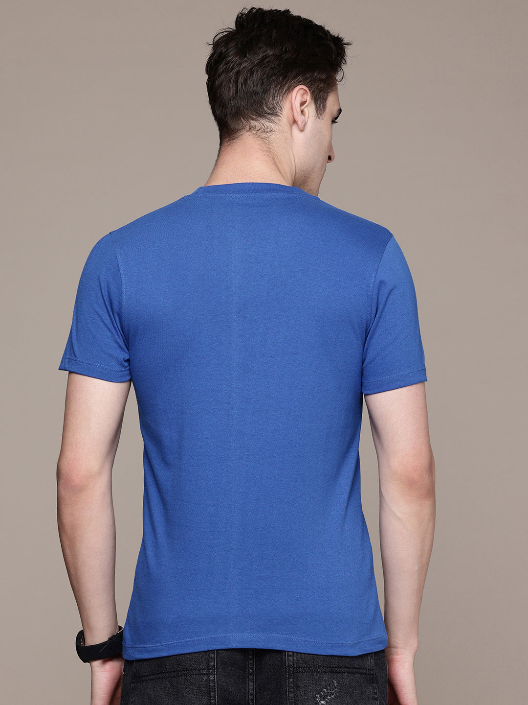 Mens Regular Half Royal Blue T-Shirt