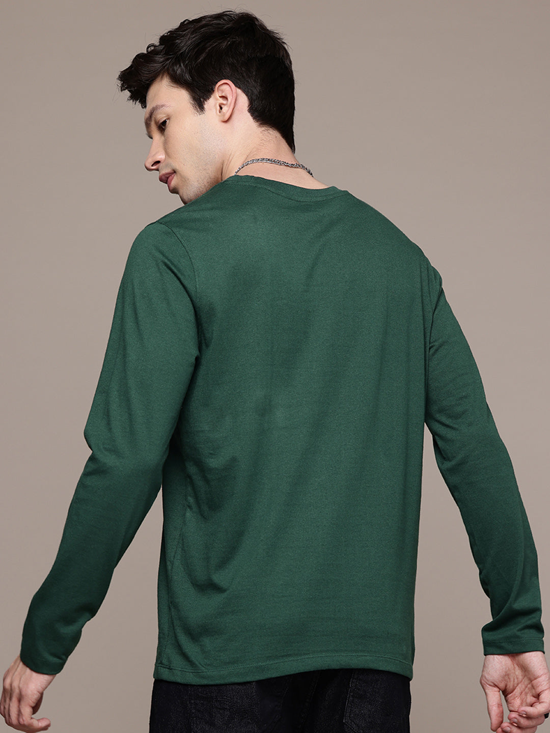 Long Sleeve Bottle Green  T-Shirt