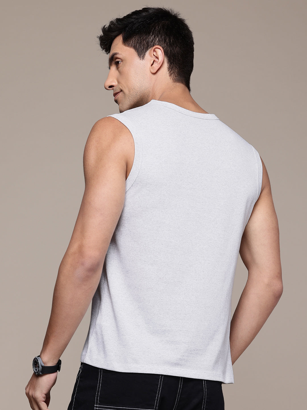Sleeveless White T-Shirt