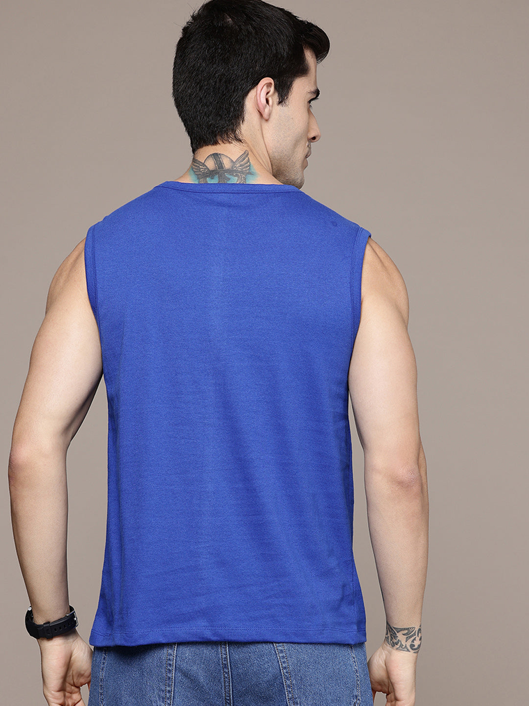 Sleeveless Royal Blue T-Shirt