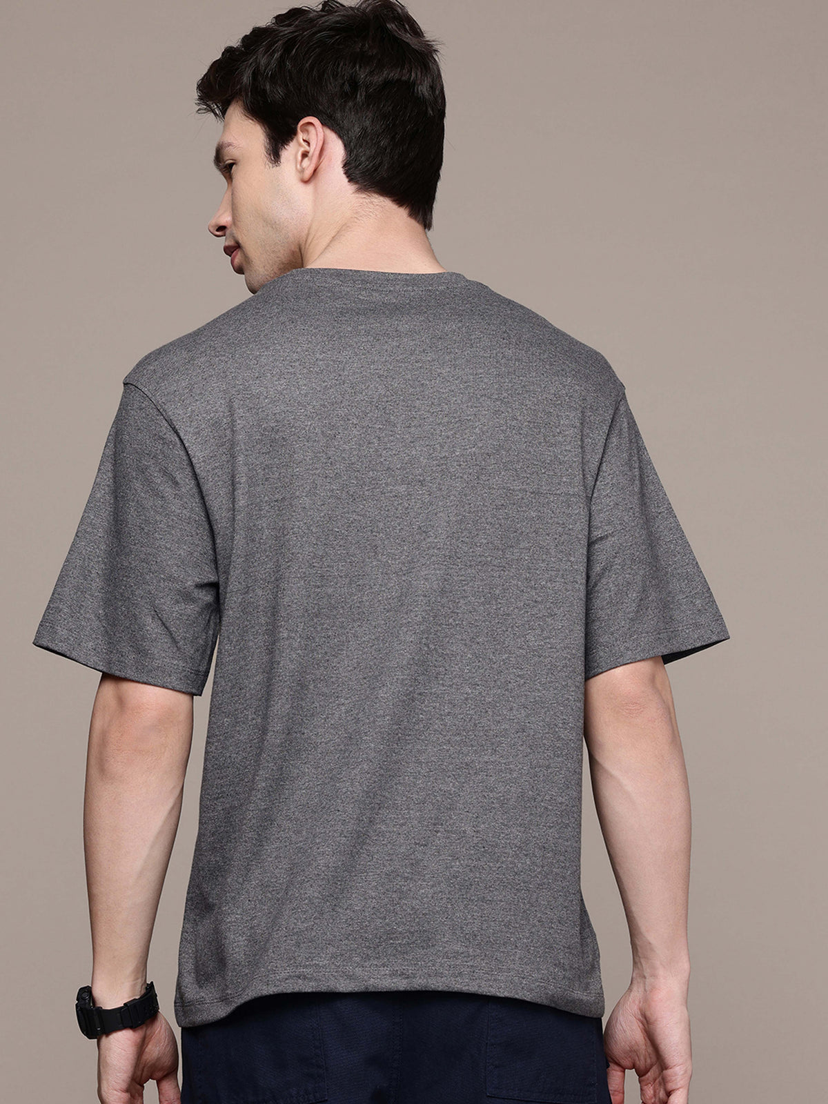 Graphic Oversized Mixing Elements Print Tshirt