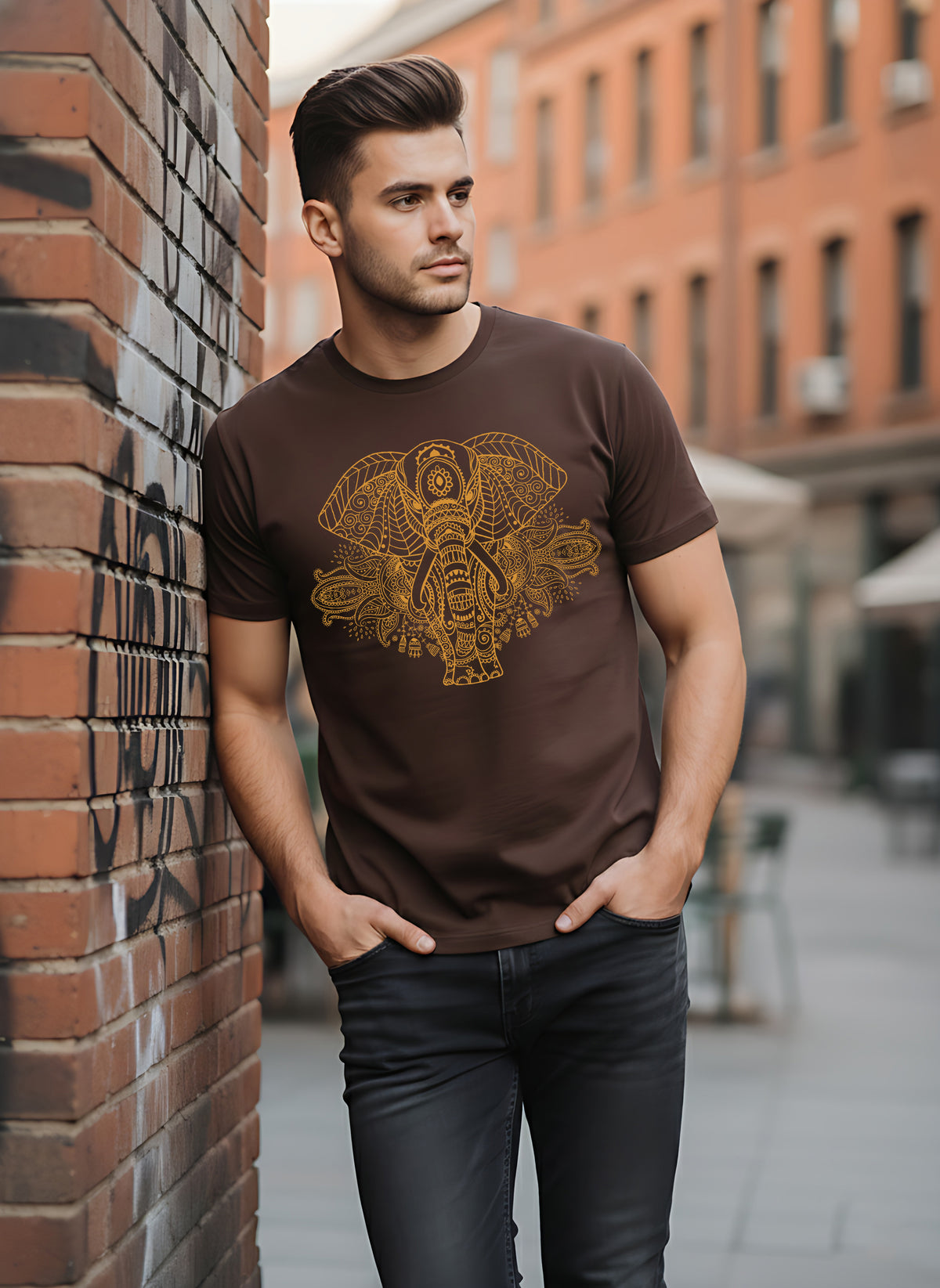 Mens Graphic Regular Half Sleeve T Shirt