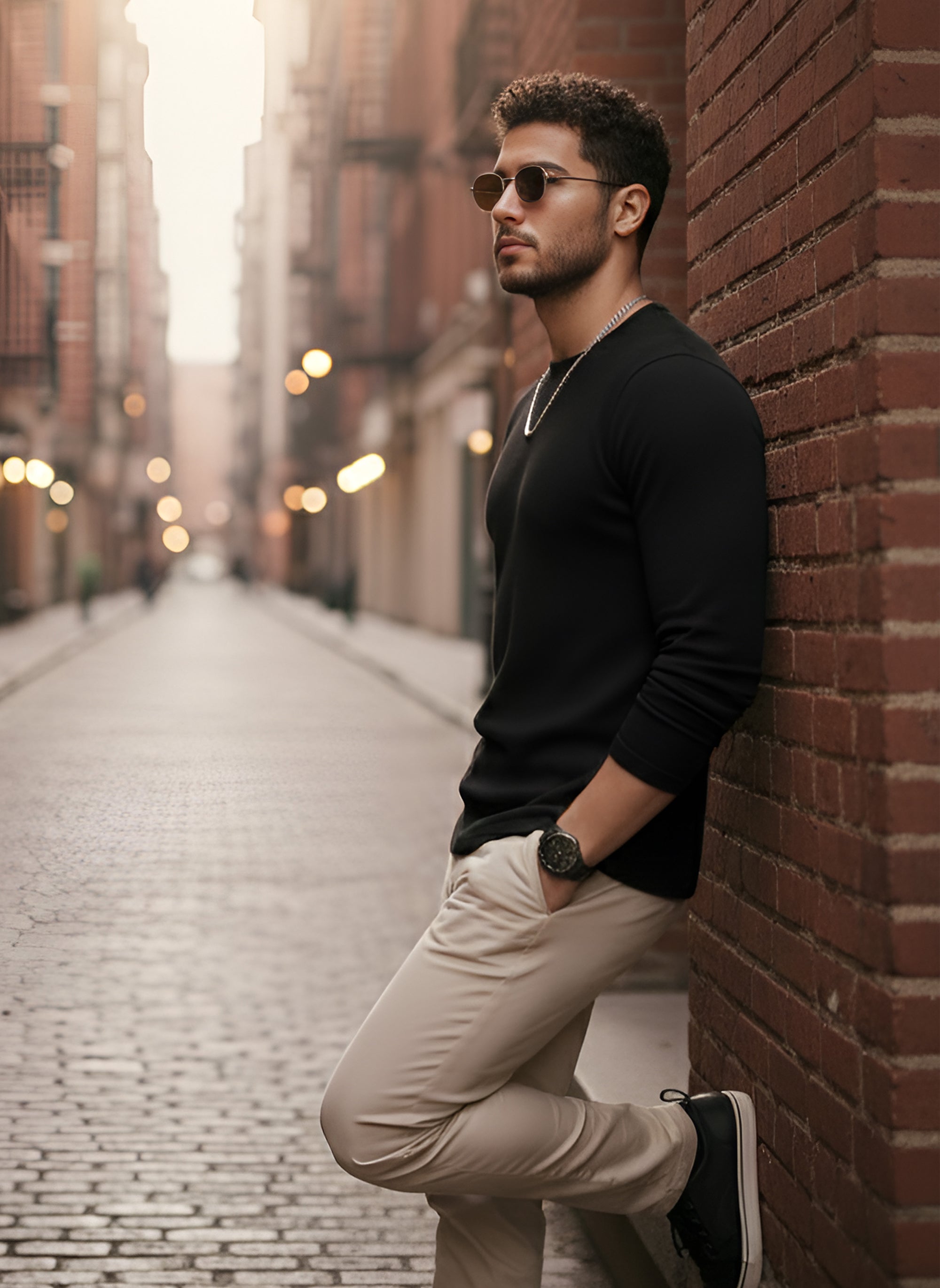 Long Sleeve Black  T-Shirt