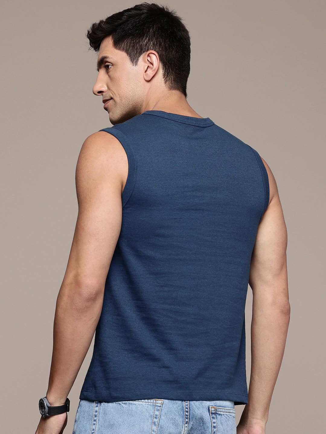 Sleeveless  Airforce Blue T-Shirt