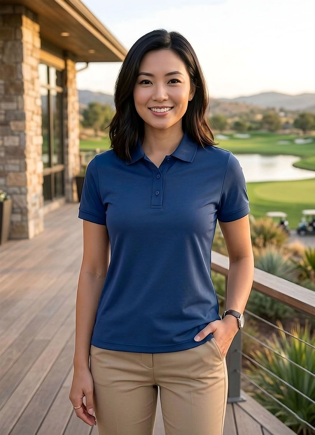 Womens Polo Airforce Blue T-Shirt