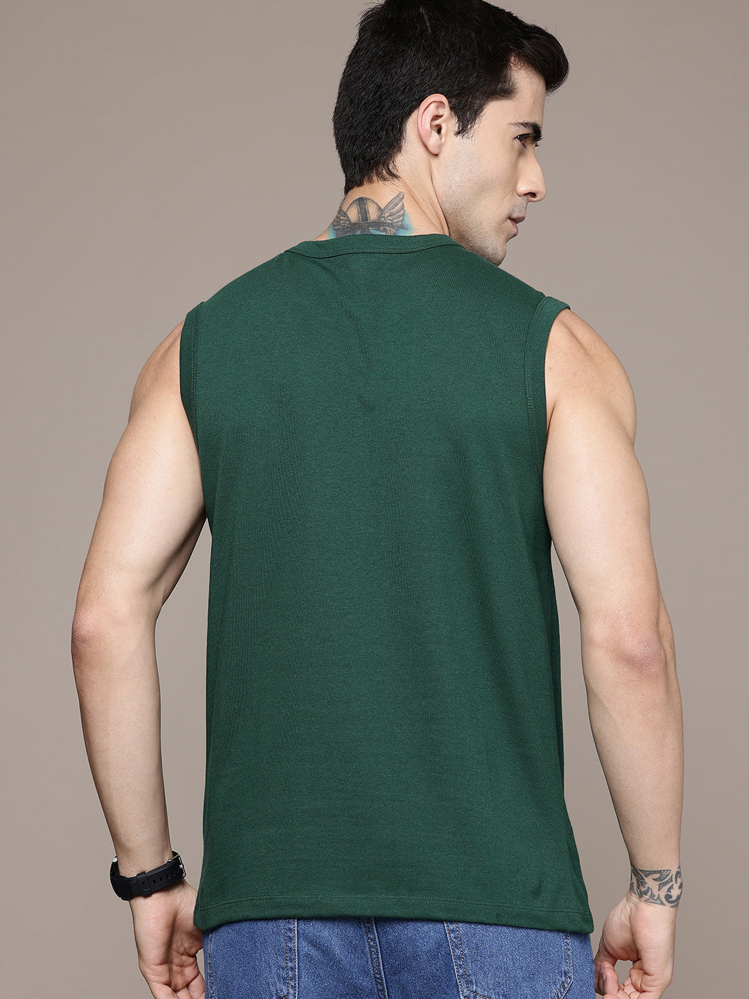 Sleeveless  Green T-Shirt
