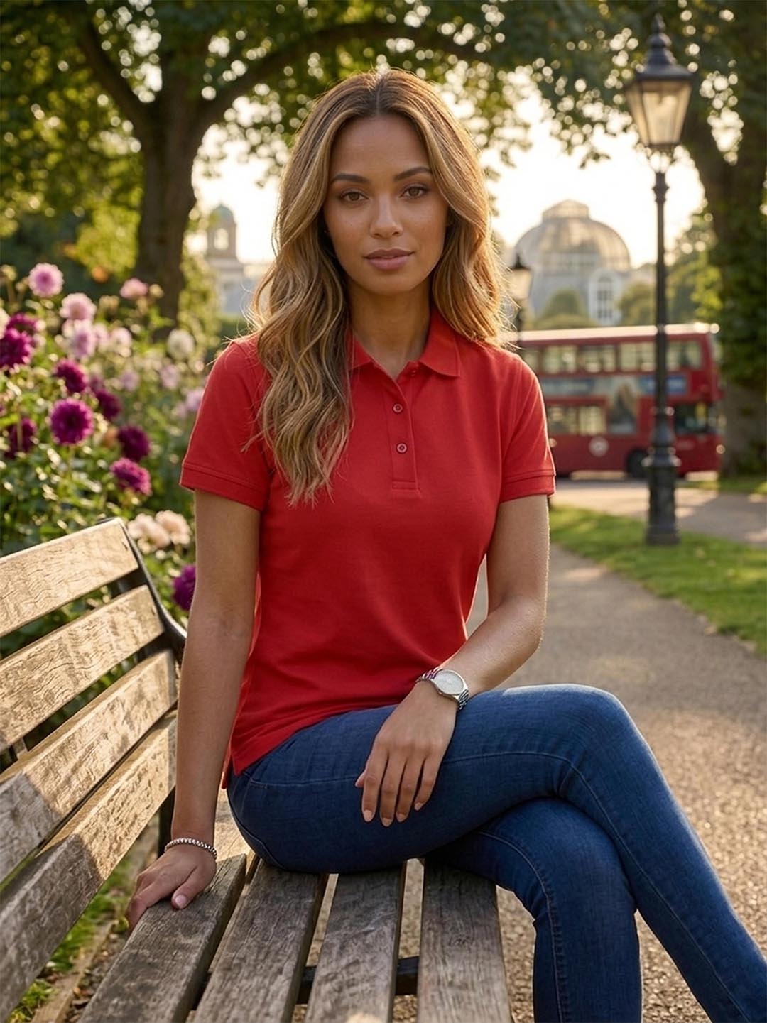 Womens Polo Red T-Shirt