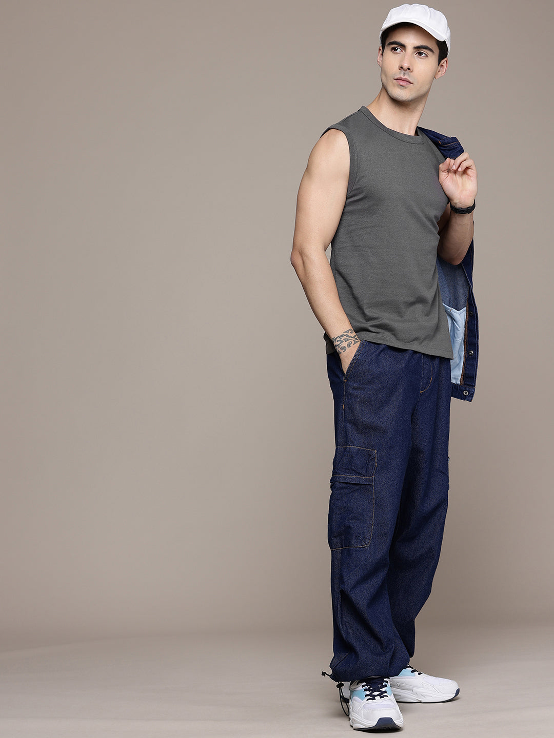 Sleeveless Steel Grey T-Shirt