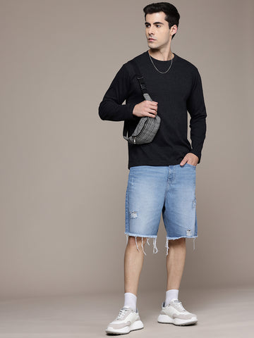 Long Sleeve Charcoal Melange T-Shirt
