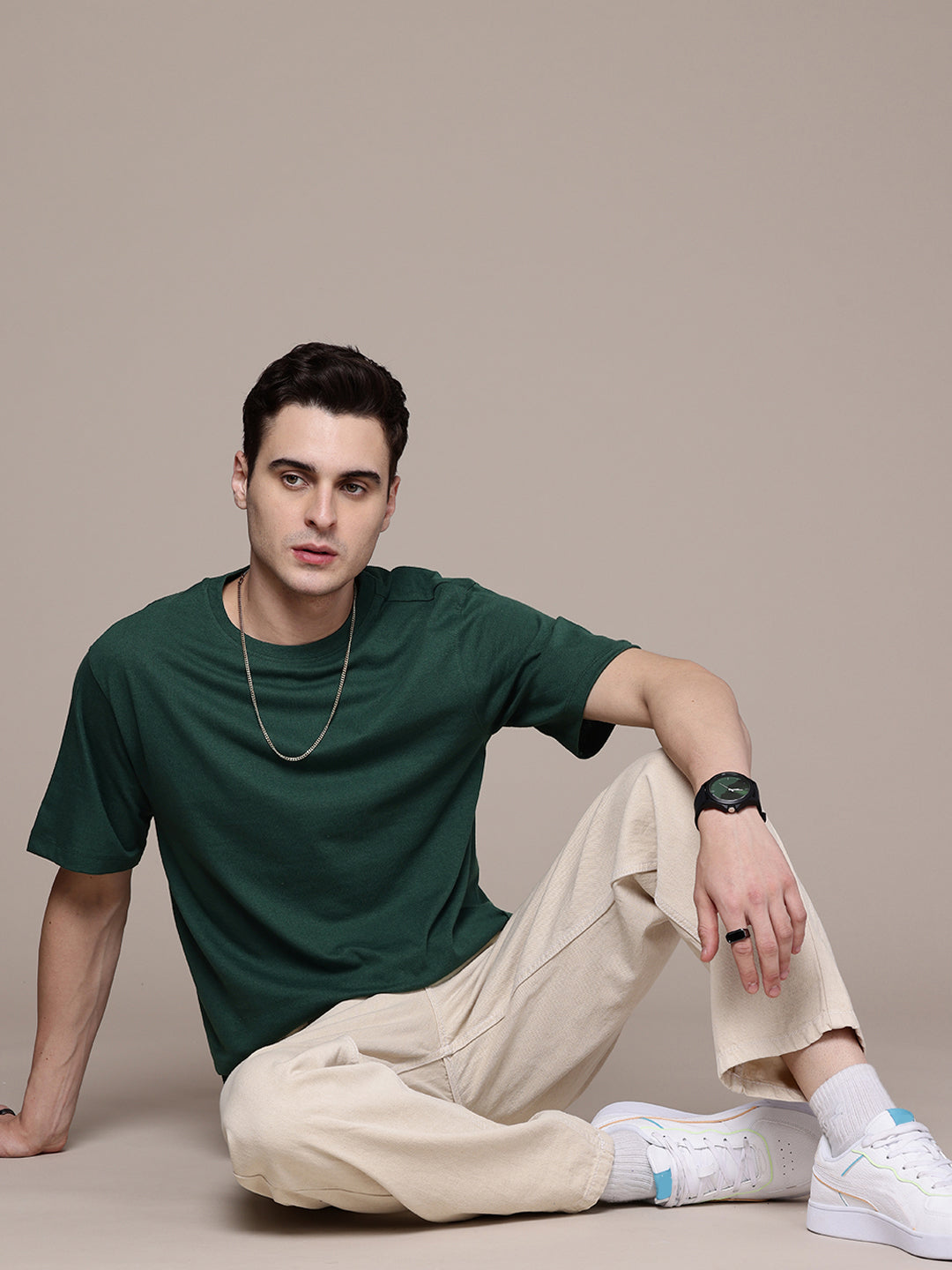Oversized Bottle Green T-shirt