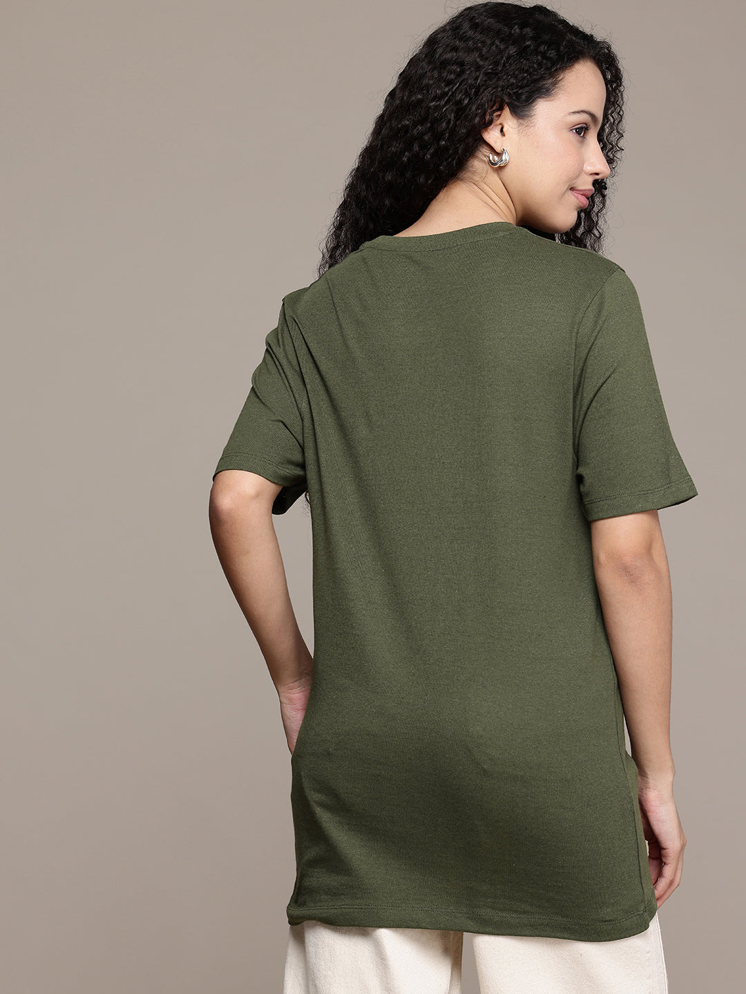 Half Sleeve  Olive Green T-Shirt