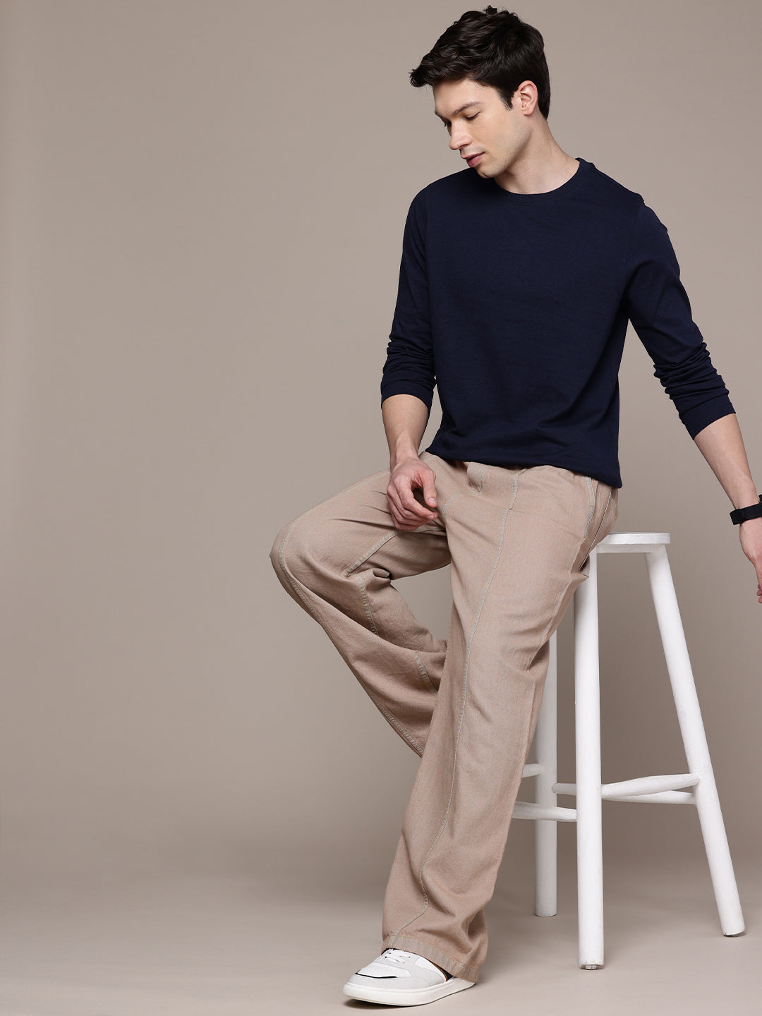 Long Sleeve Navy T-Shirt