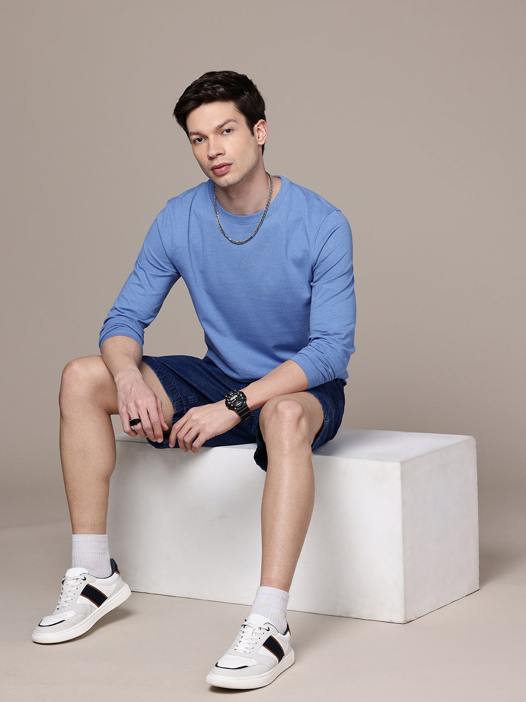 Long Sleeve Sky Blue T-Shirt