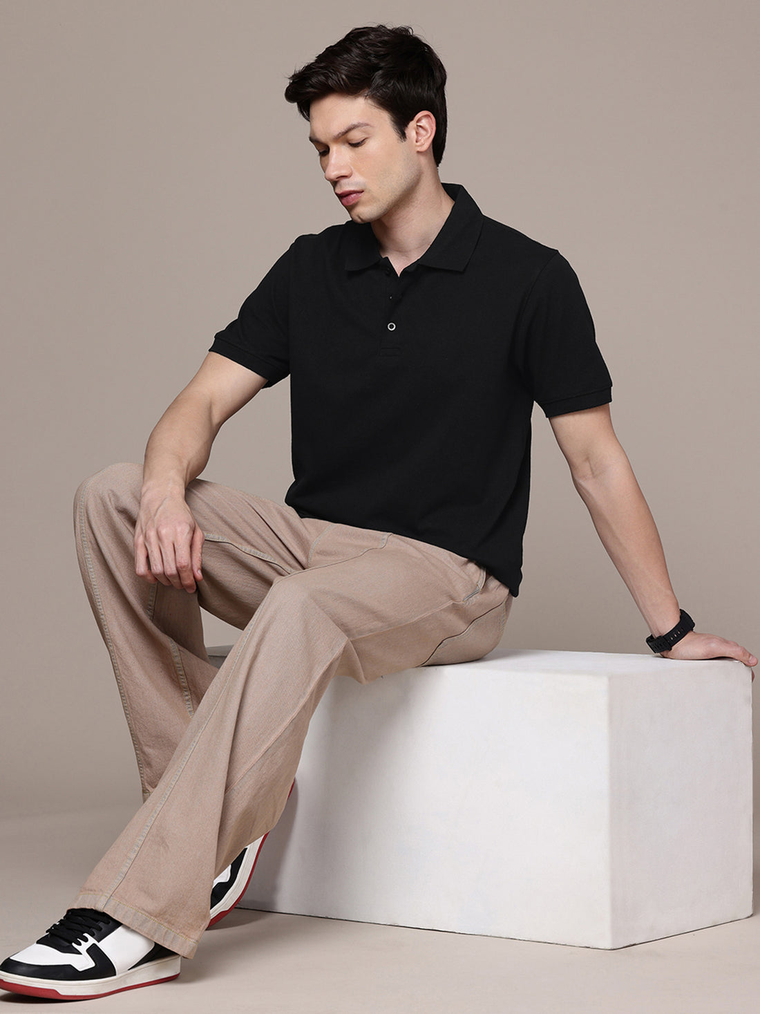Graphic Polo Peace Print T-Shirt