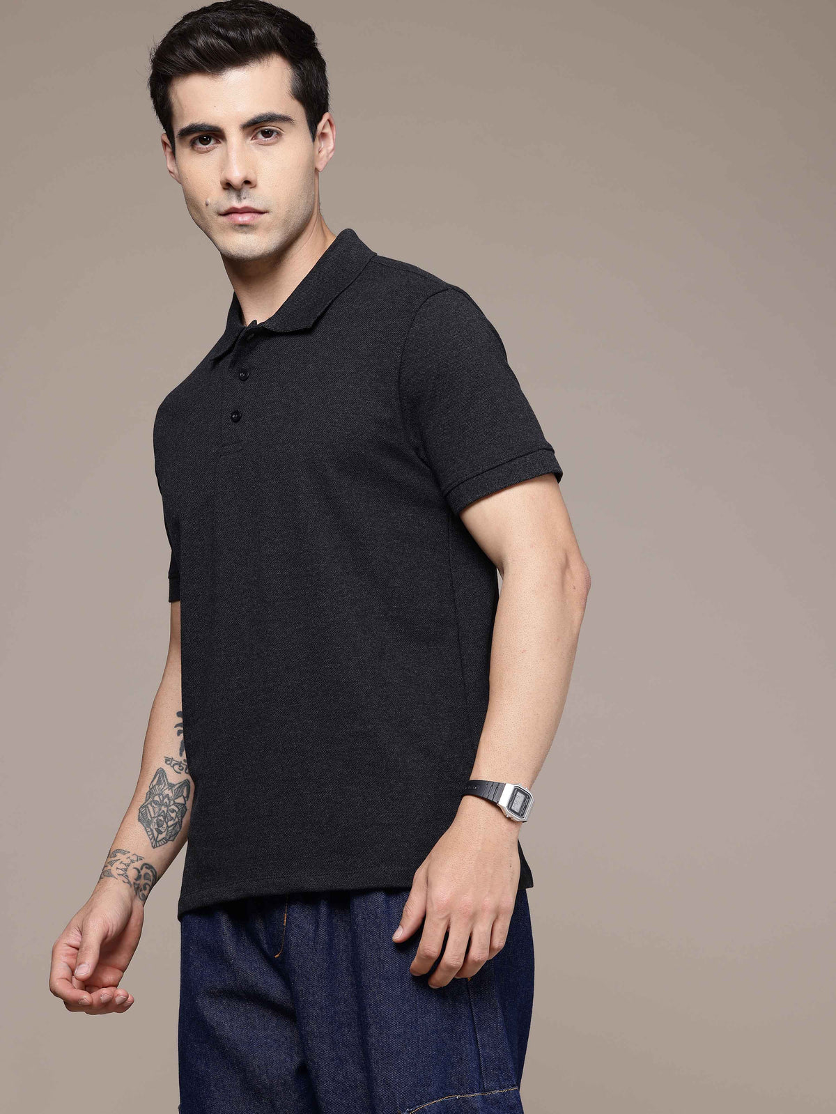 Charcoal Polo T-Shirt