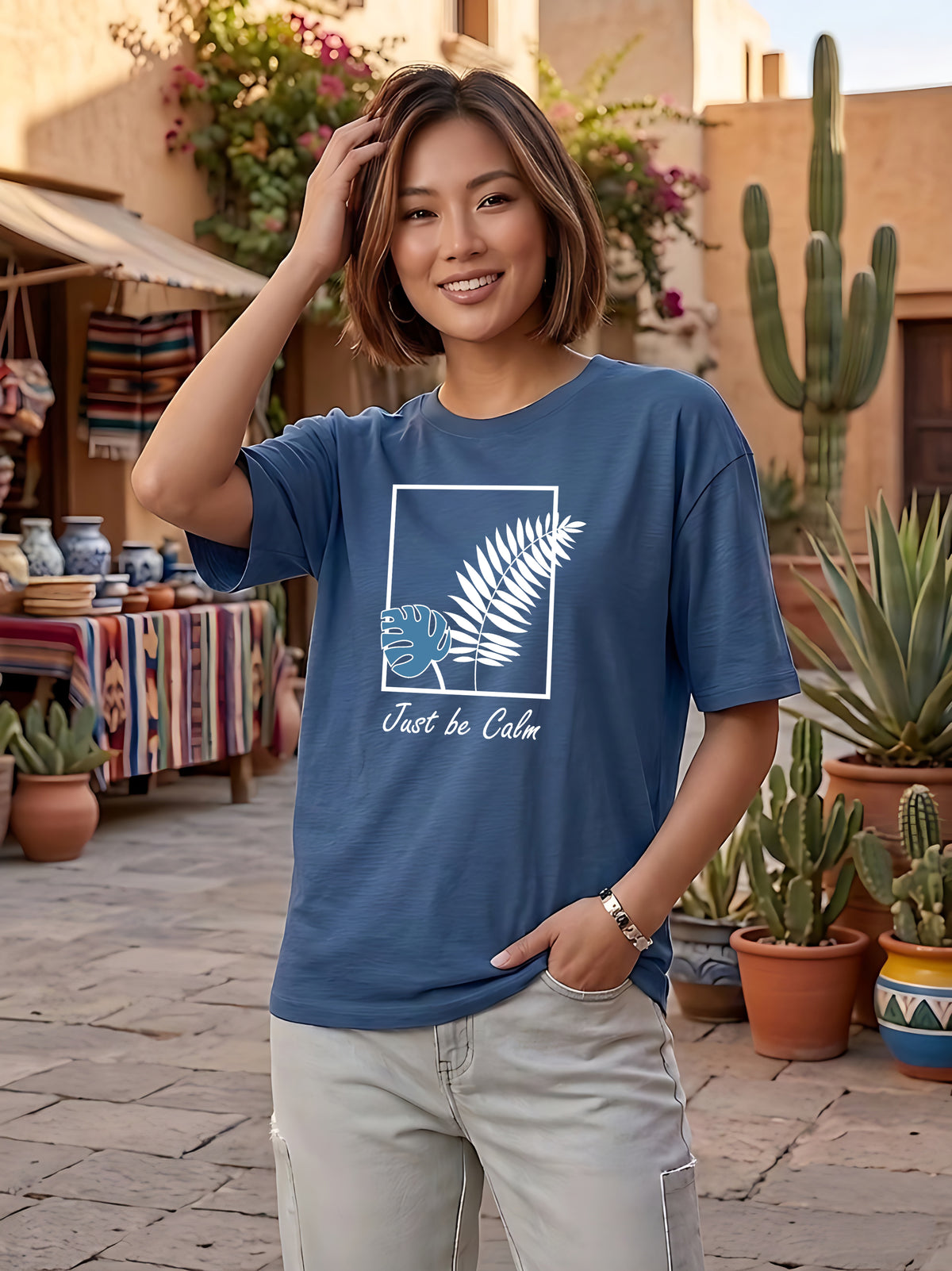 Graphic Oversized T-Shirt Flower
