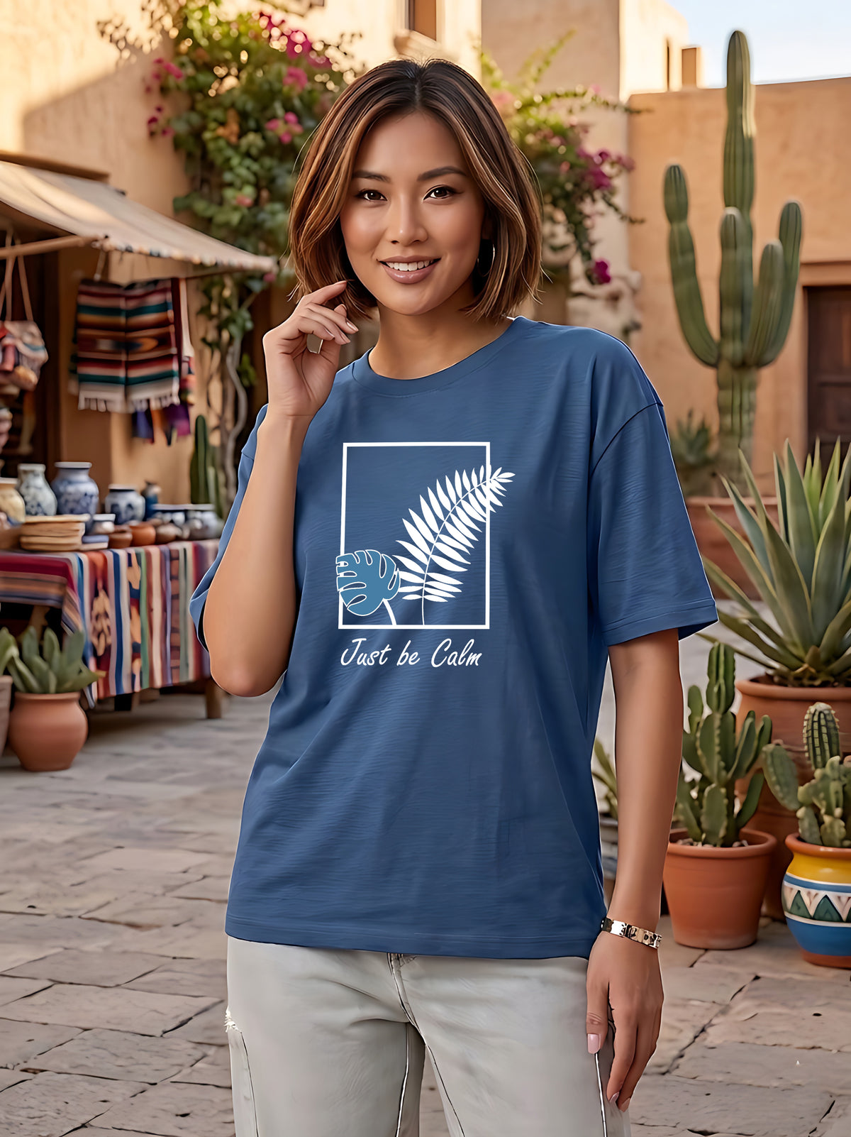 Graphic Oversized T-Shirt Flower