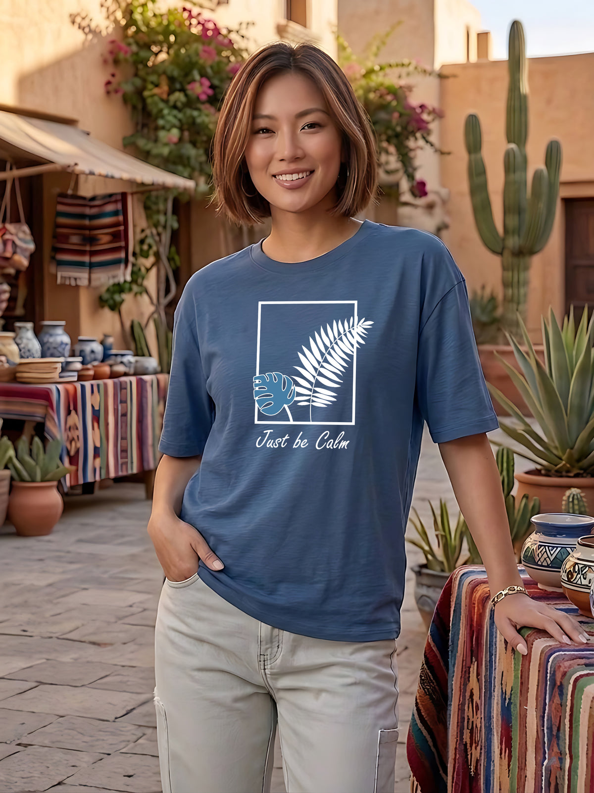 Graphic Oversized T-Shirt Flower