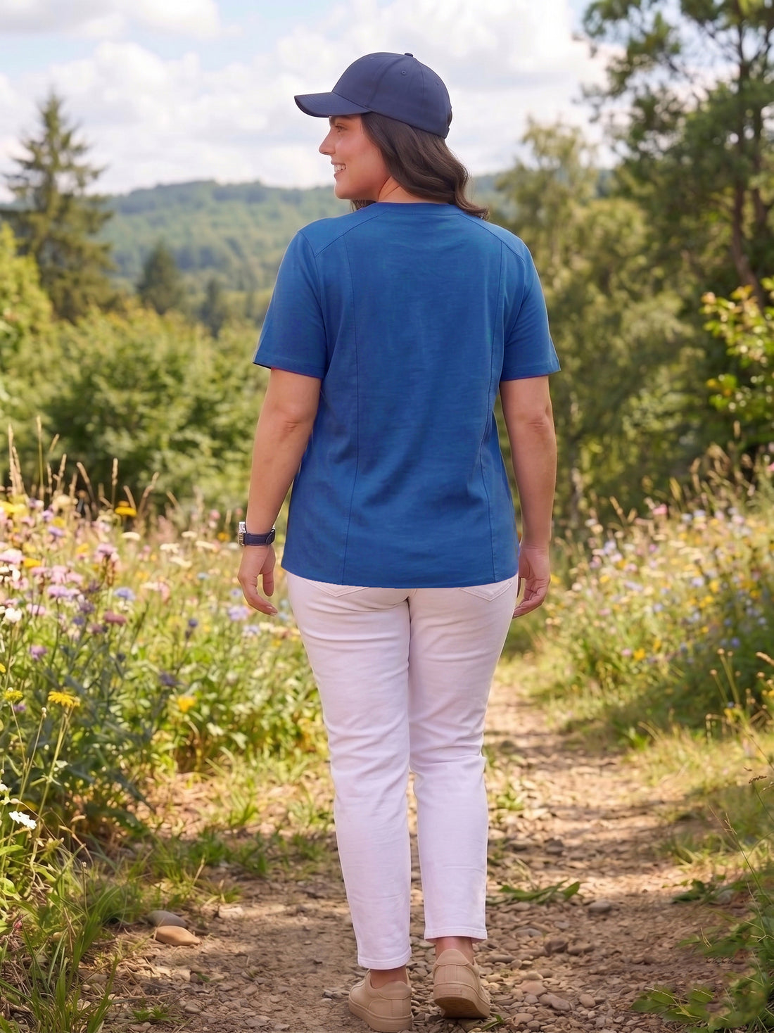 Airforce Blue Plus Size T-Shirt
