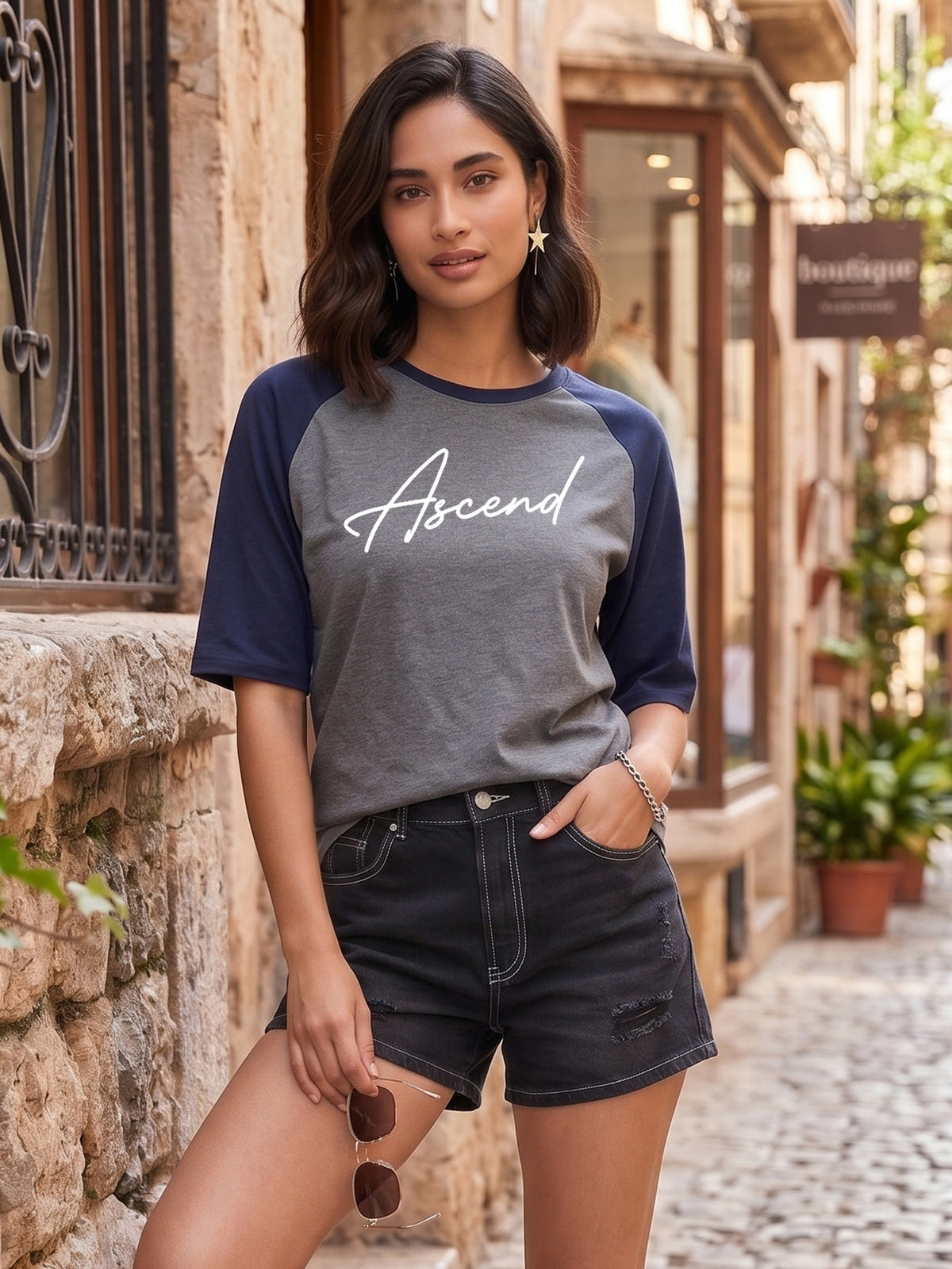 Graphic Raglan Sleeve Ascend