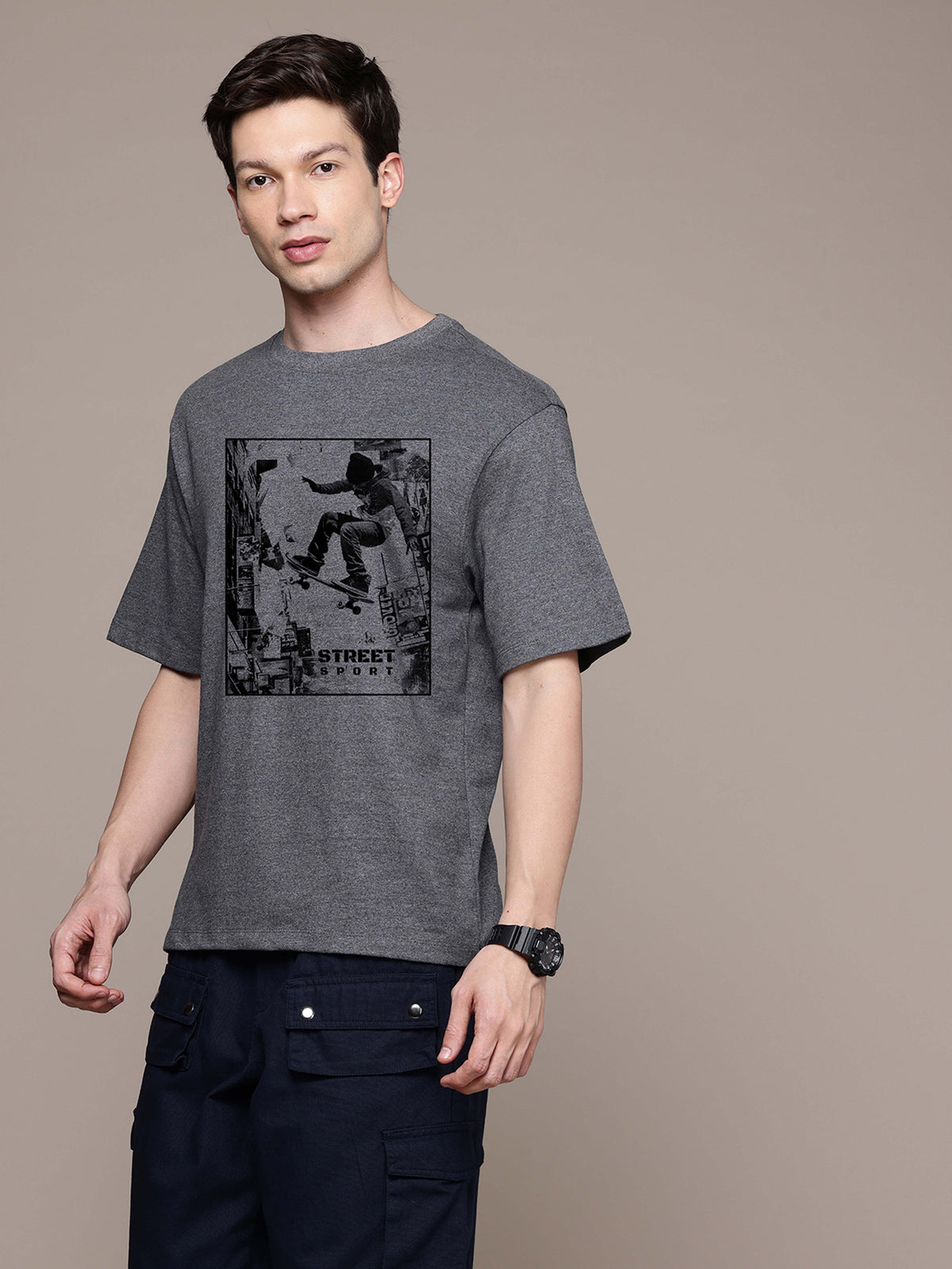 Graphic Oversized Street Sports Tshirt