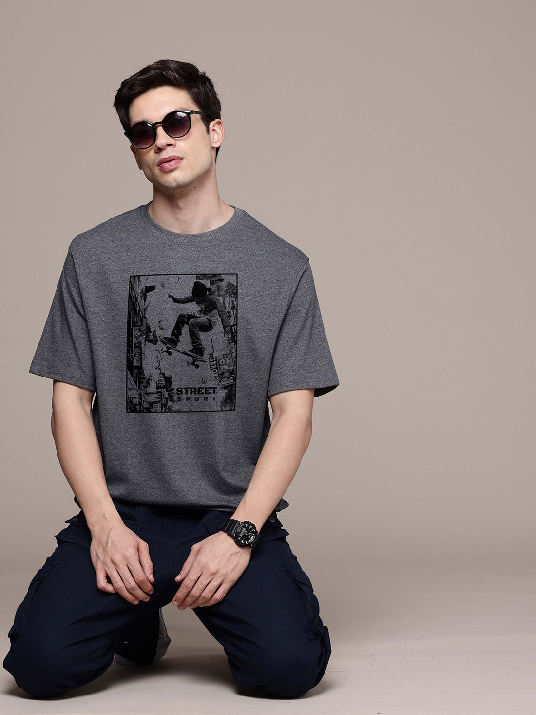 Graphic Oversized Street Sports Tshirt
