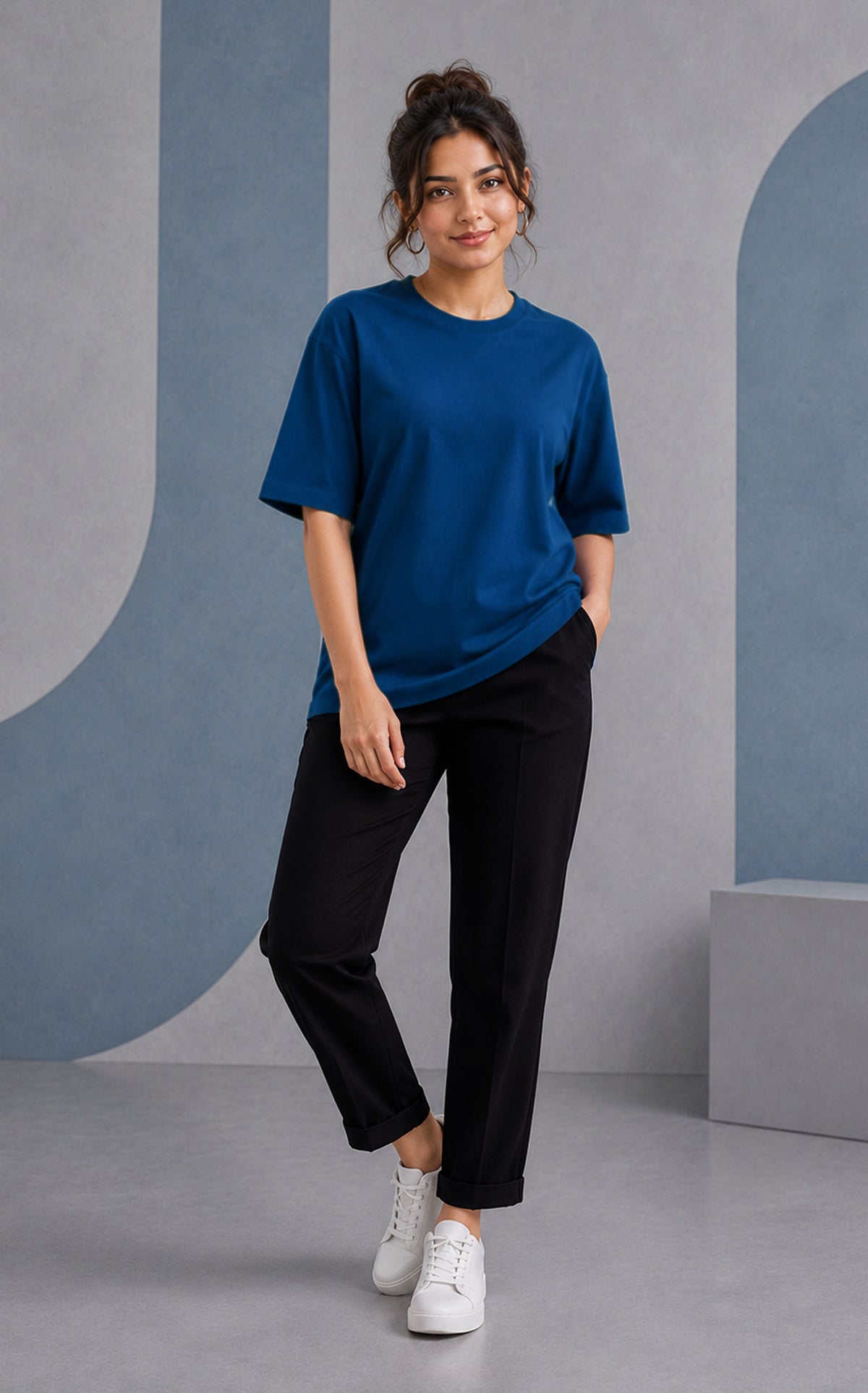 Airforce Blue Oversized T-Shirt