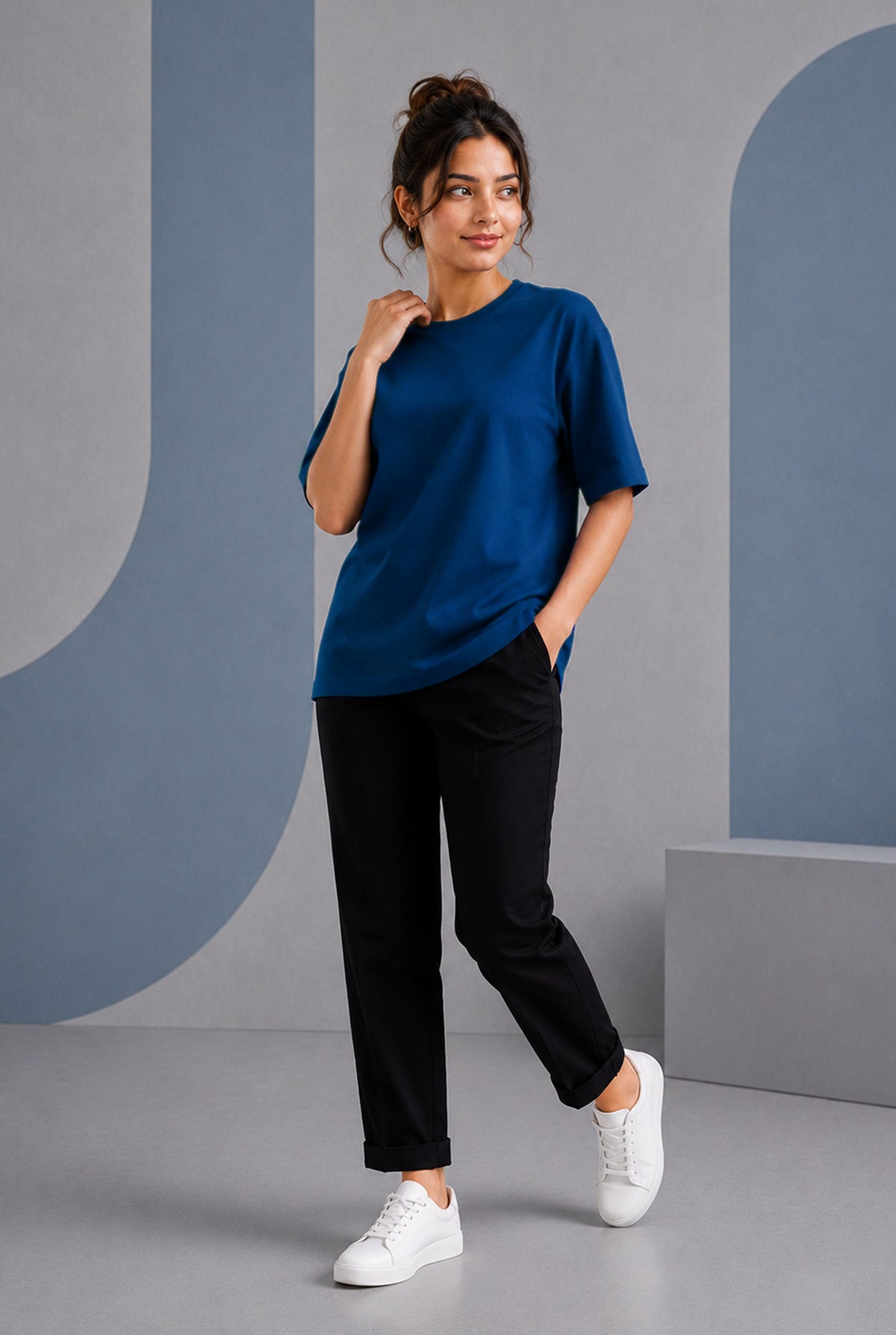 Airforce Blue Oversized T-Shirt