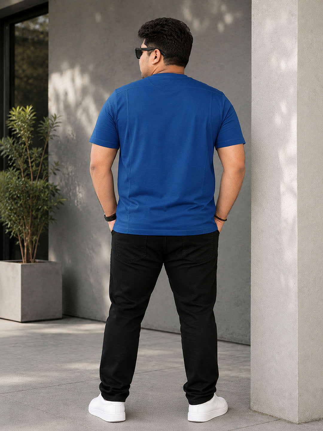 Plus Size Airforce Blue T-Shirt Regular