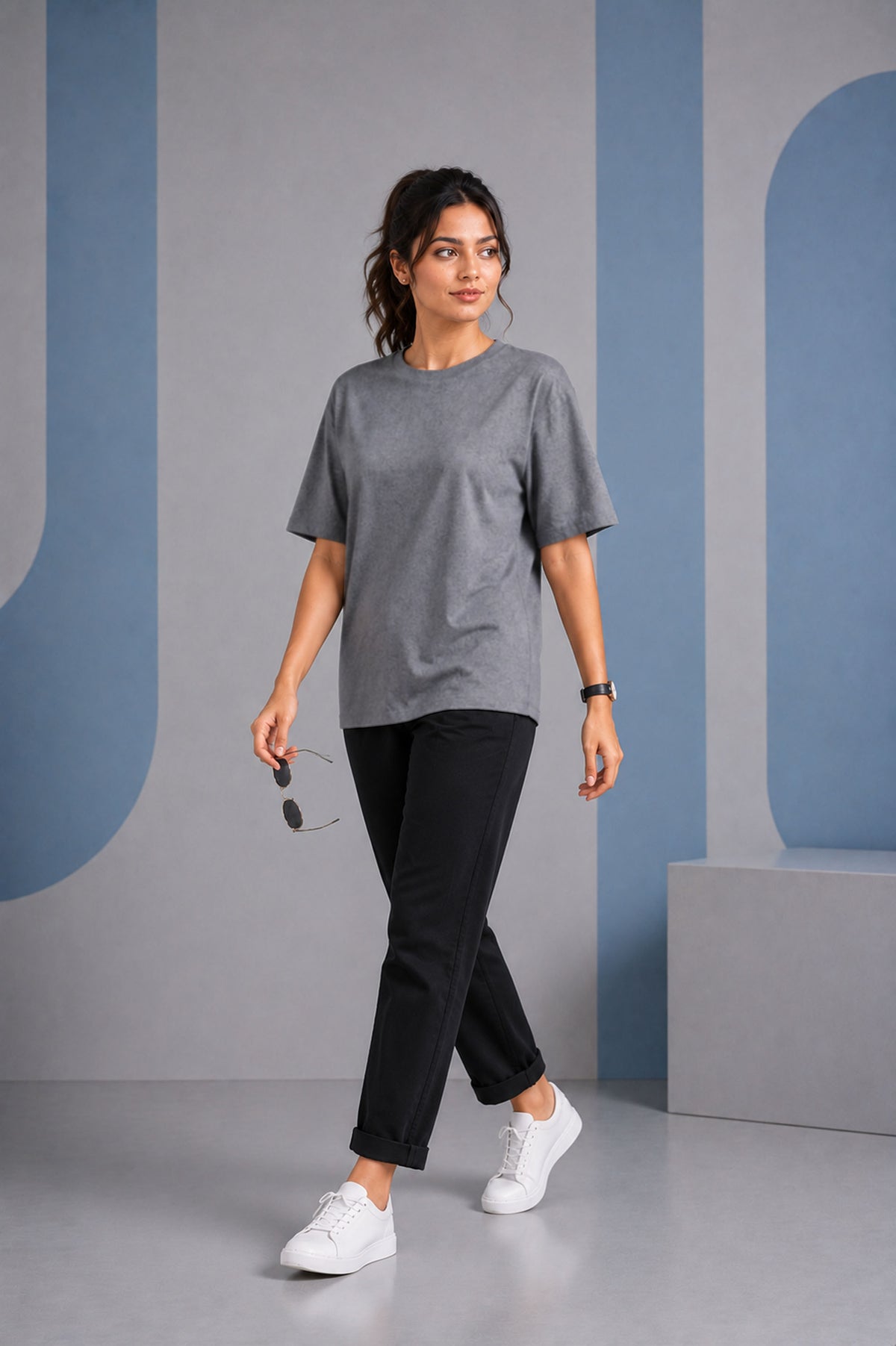 Andhra Melange Oversized T-Shirt