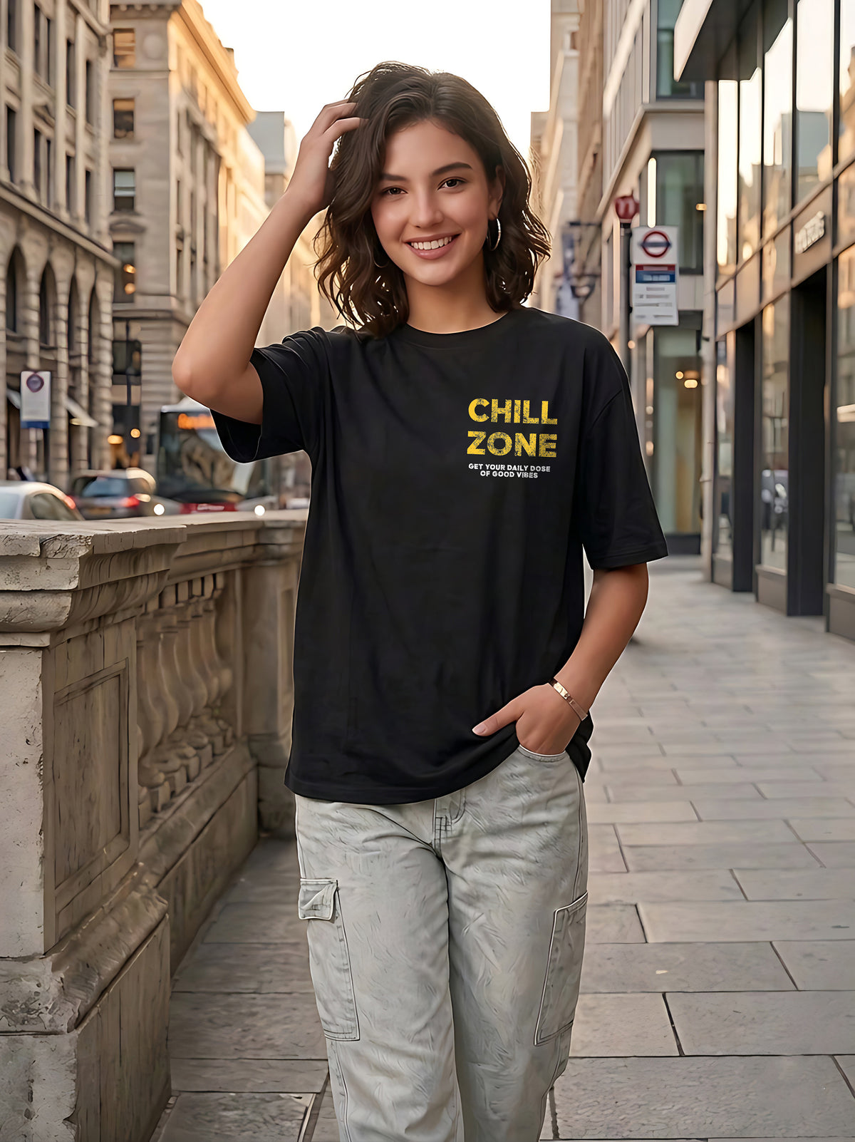 Graphic Oversized T-Shirt Chill