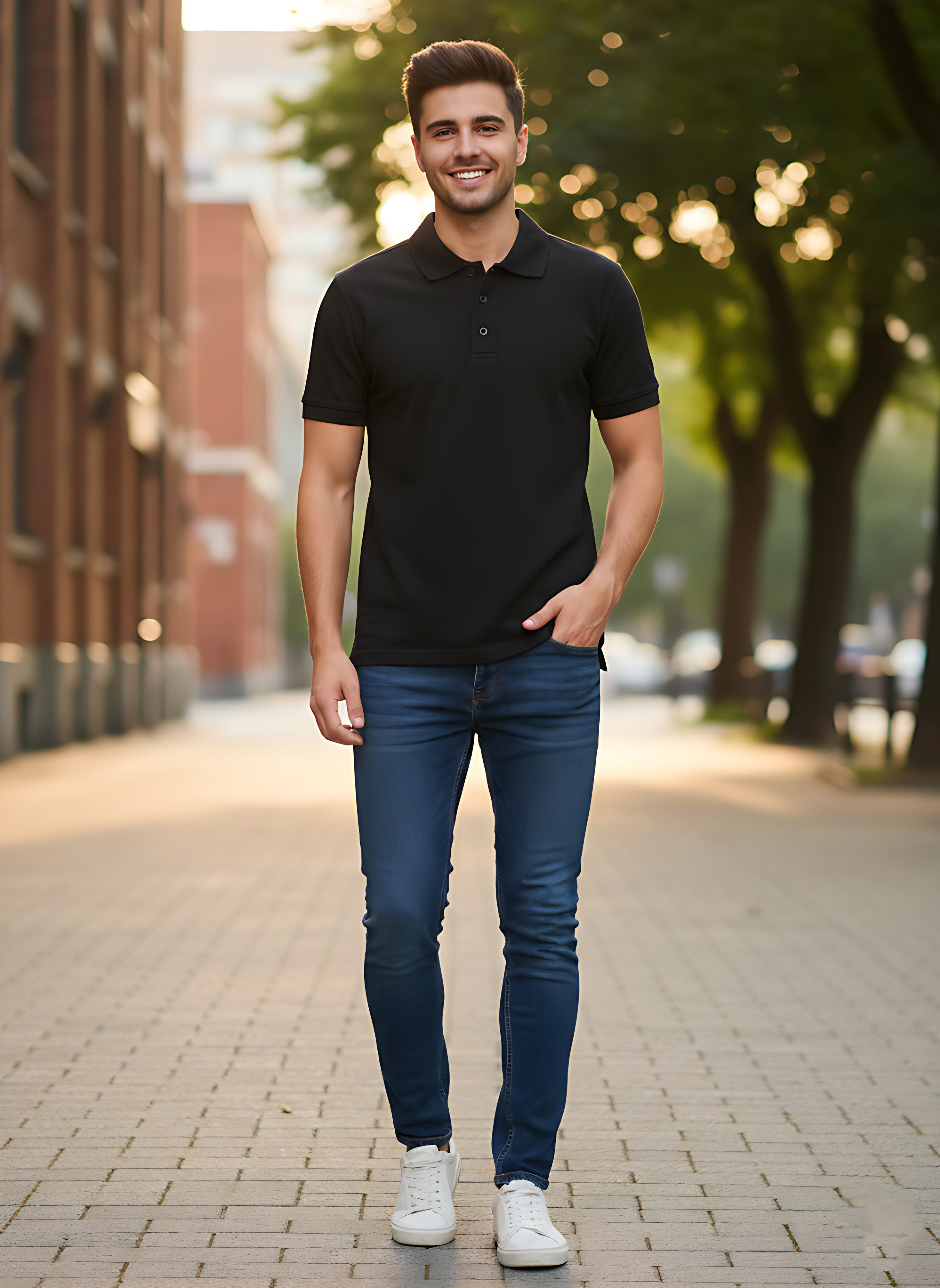 Black Polo T-Shirt