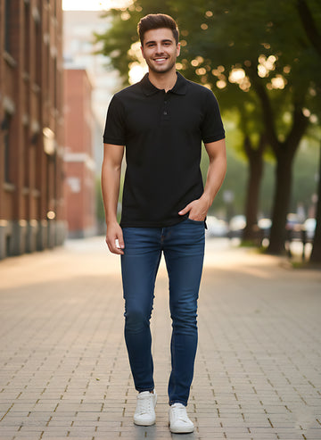 Black Polo T-Shirt