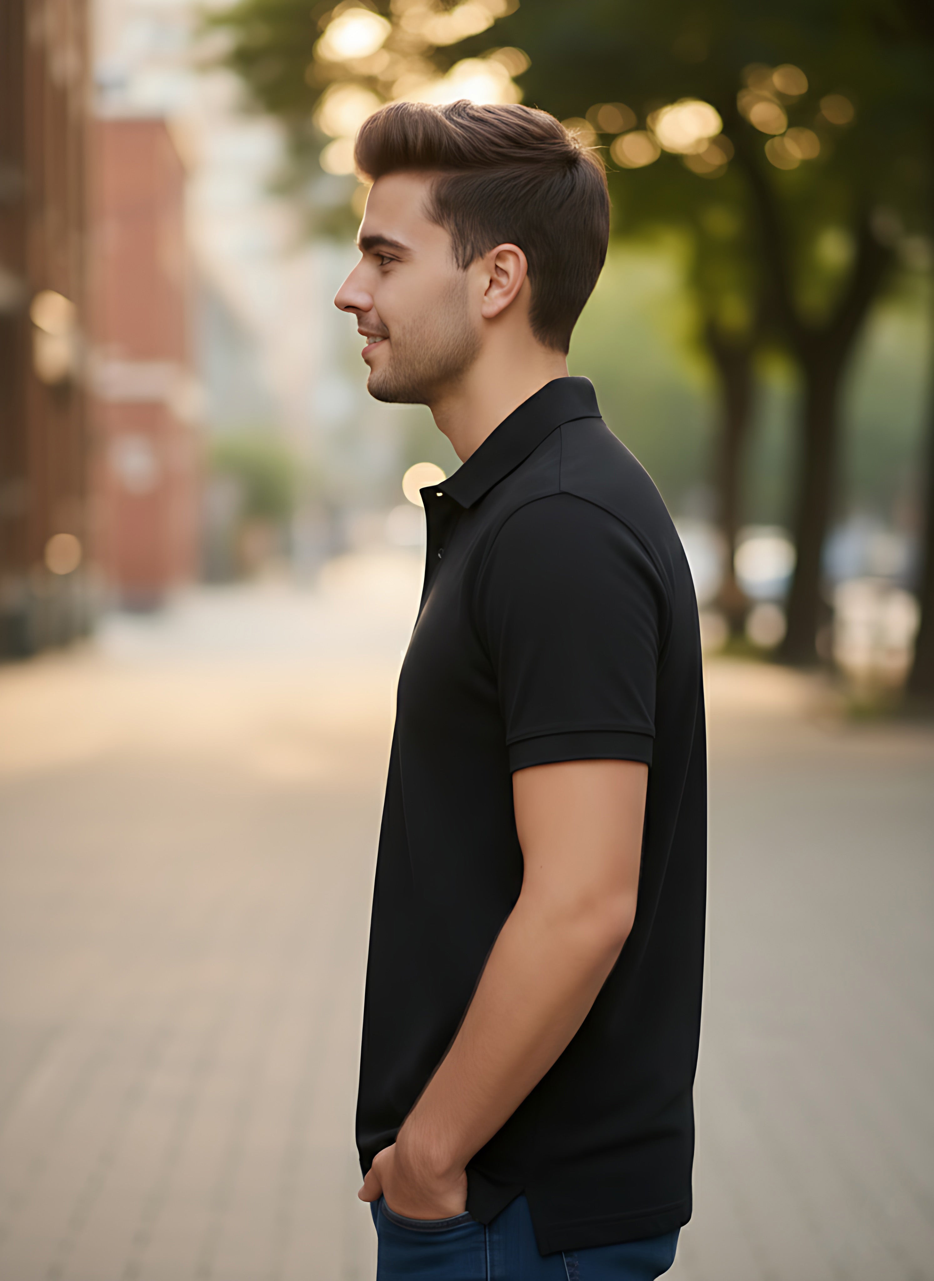 Black Polo T-Shirt