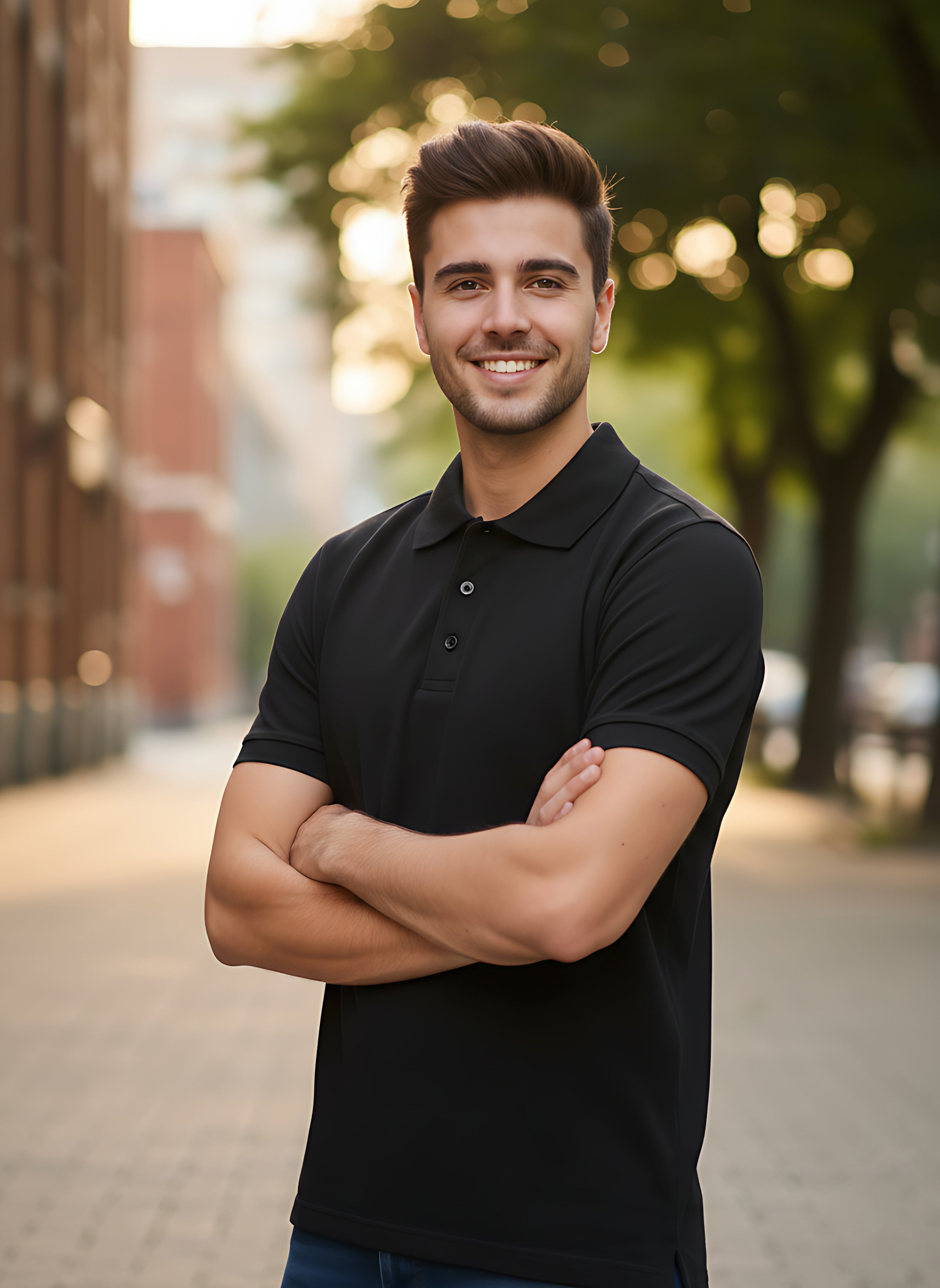 Black Polo T-Shirt