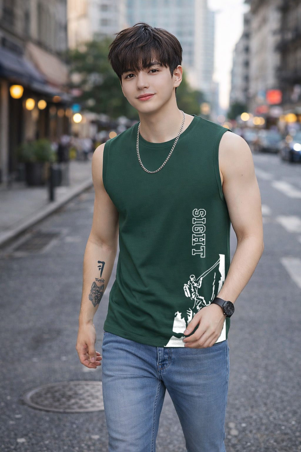 MENS GRAPHIC SLEEVELESS SIGHT