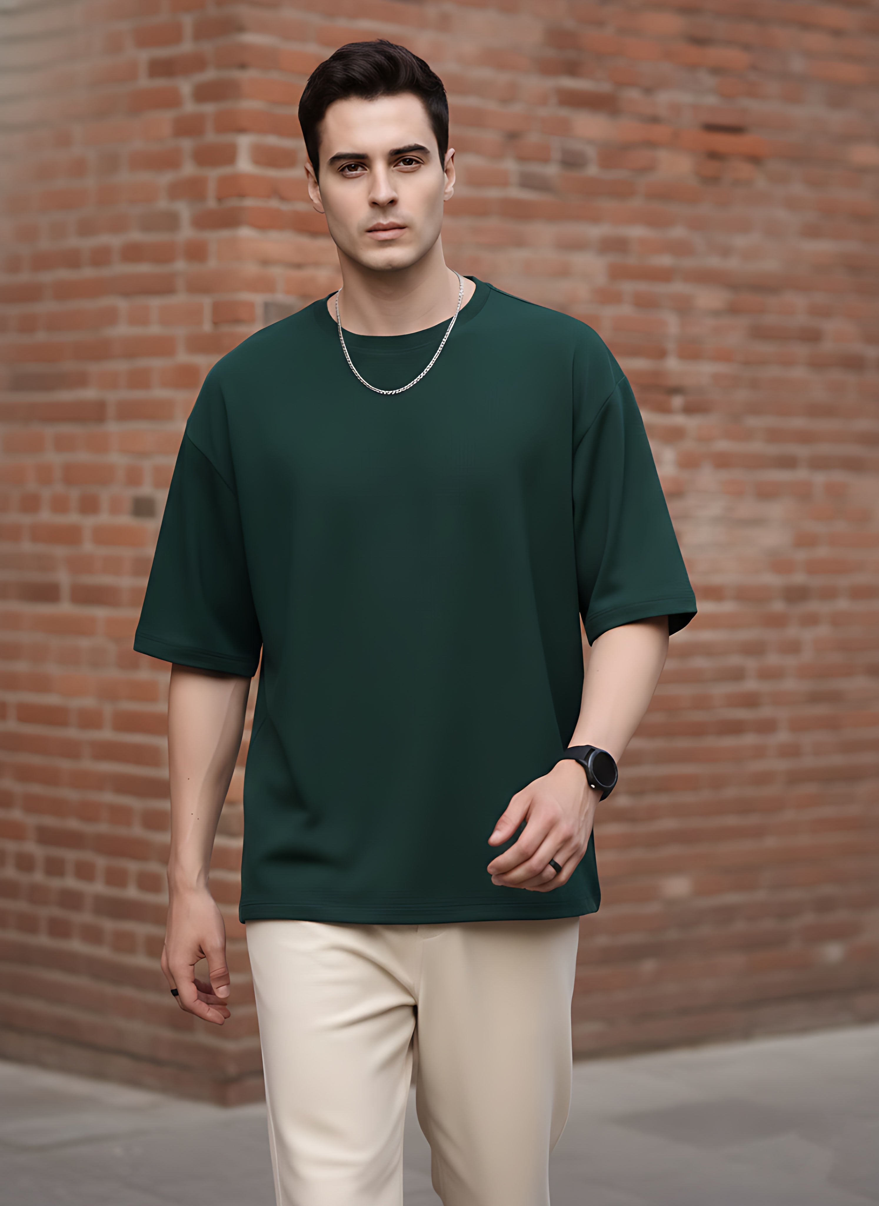 Oversized Bottle Green T-shirt